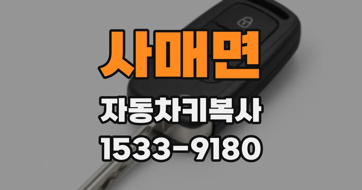 사매면 자동차키복사