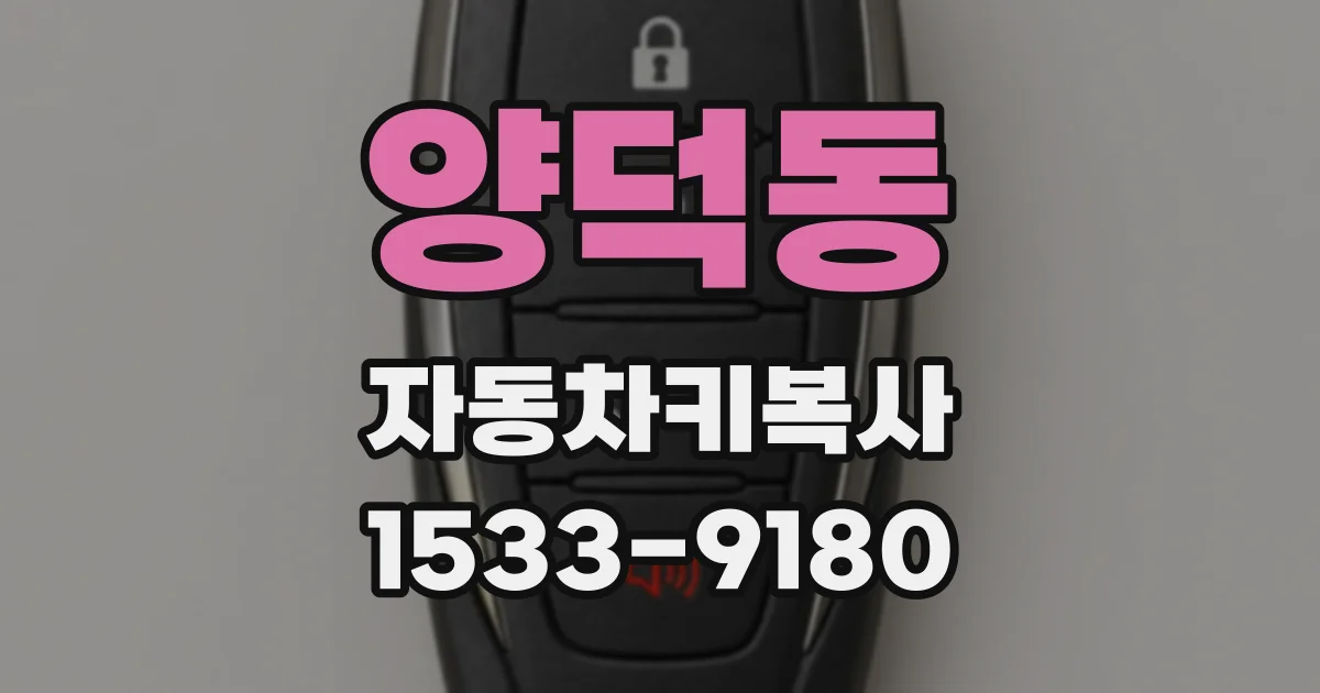 양덕동 자동차키복사