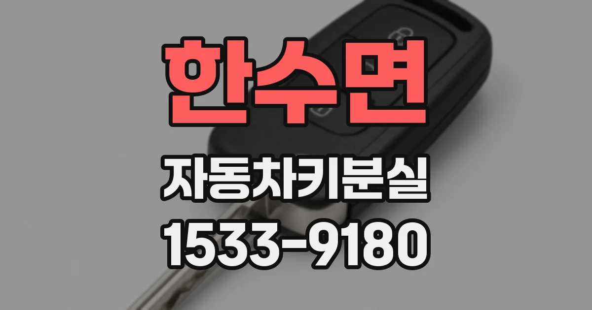 한수면 자동차키분실