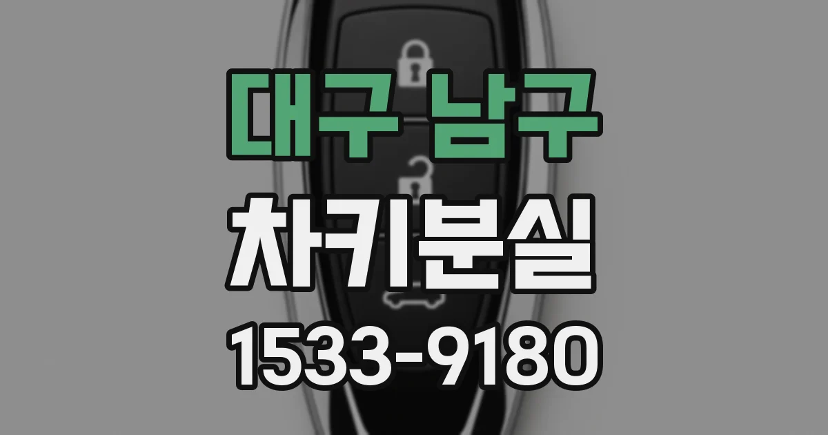 대구 남구 차키분실