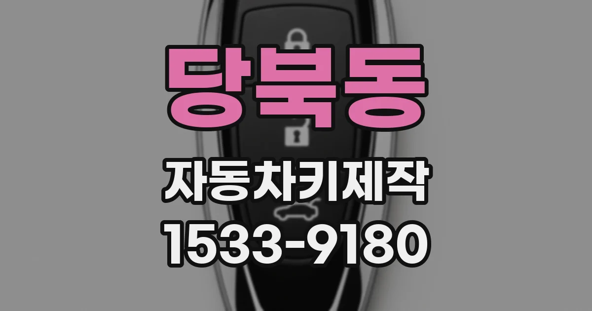 당북동 자동차키제작