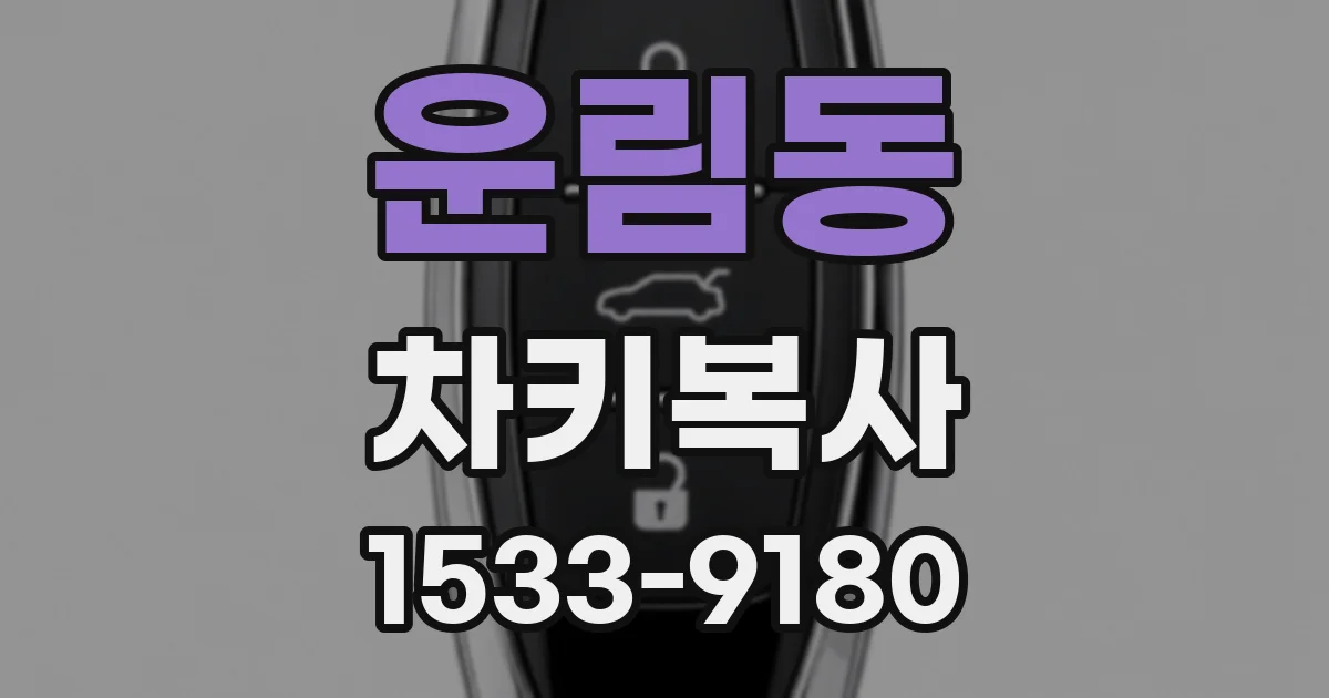 운림동 차키복사