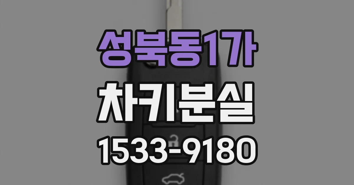 성북동1가 차키분실