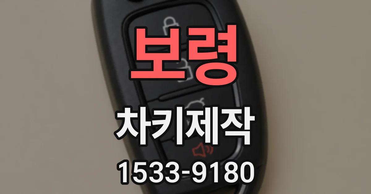보령 차키제작