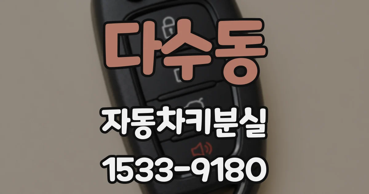 다수동 자동차키분실