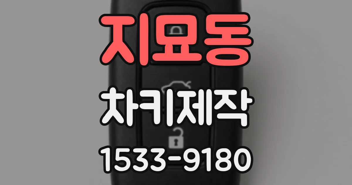 지묘동 차키제작