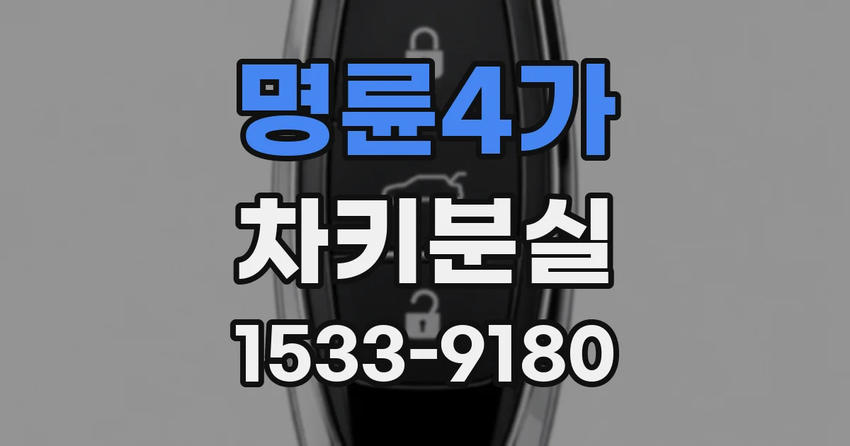 명륜4가 차키분실
