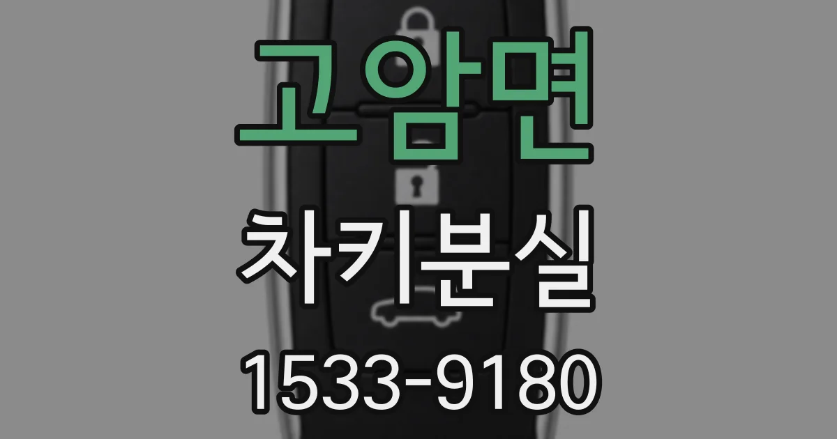 고암면 차키분실