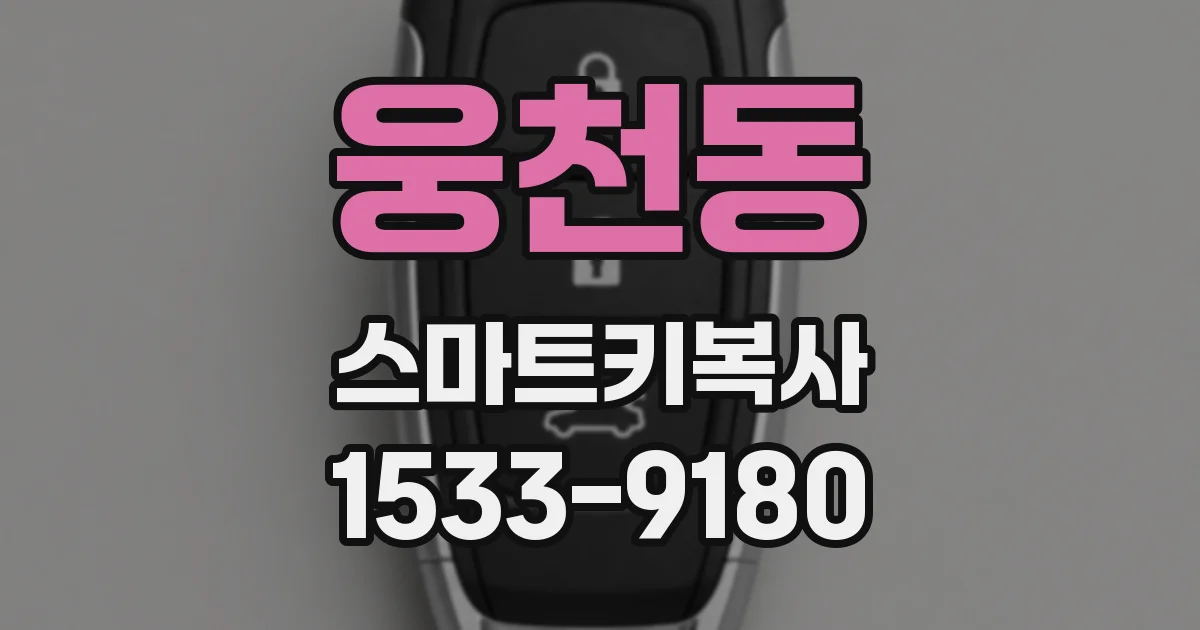 웅천동 스마트키복사