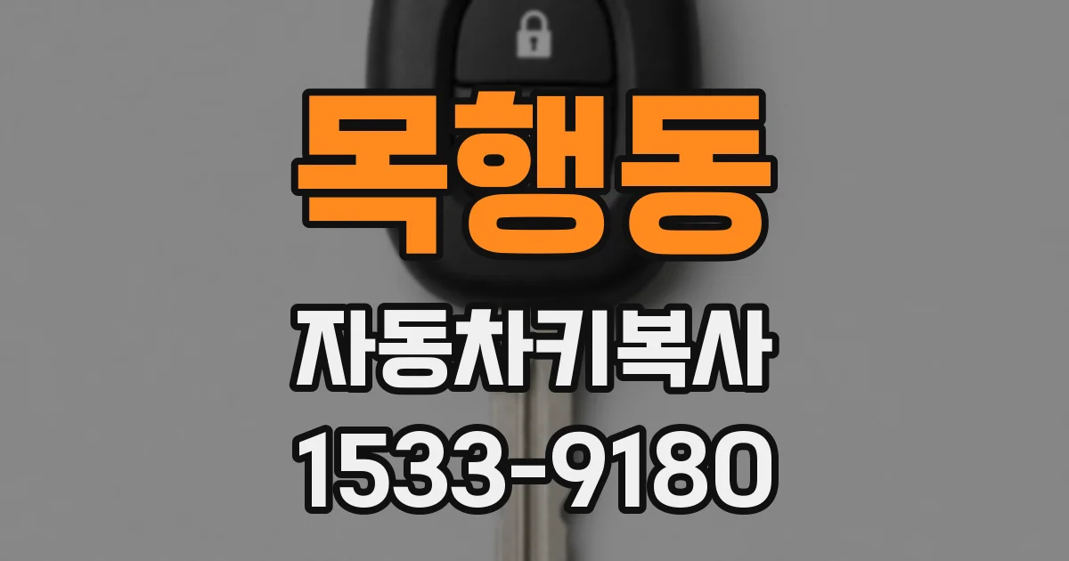 목행동 자동차키복사