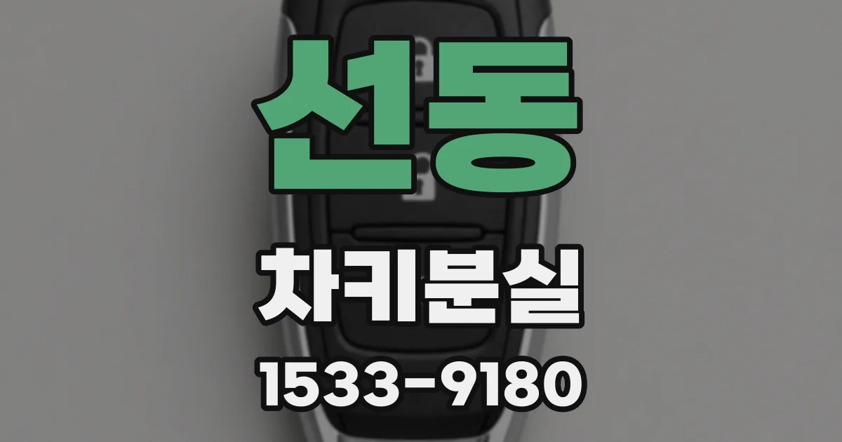 선동 차키분실