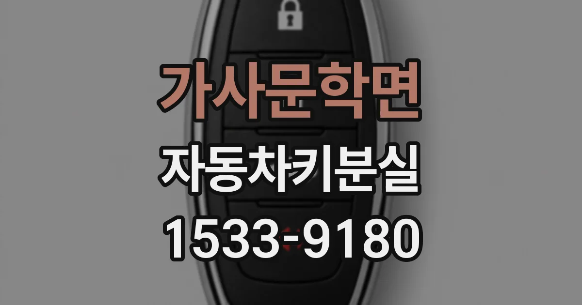 가사문학면 자동차키분실