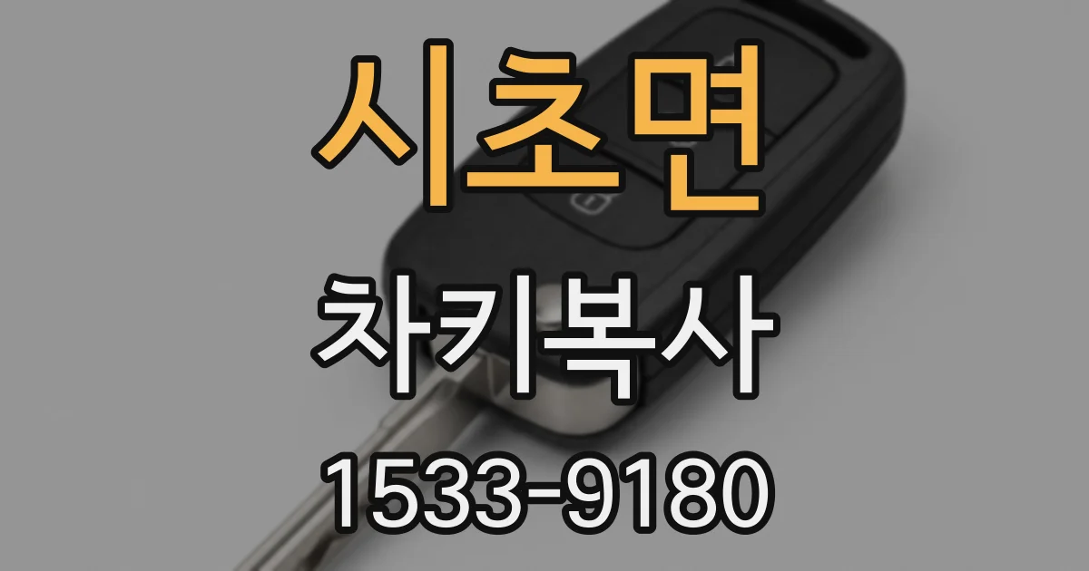 시초면 차키복사
