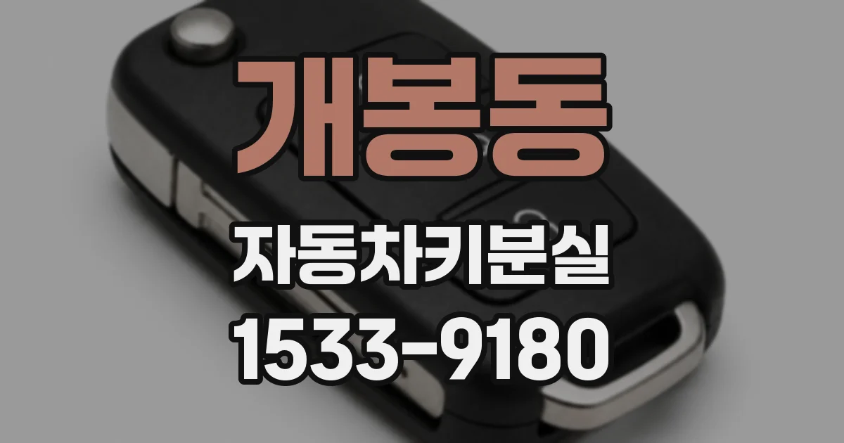 개봉동 자동차키분실