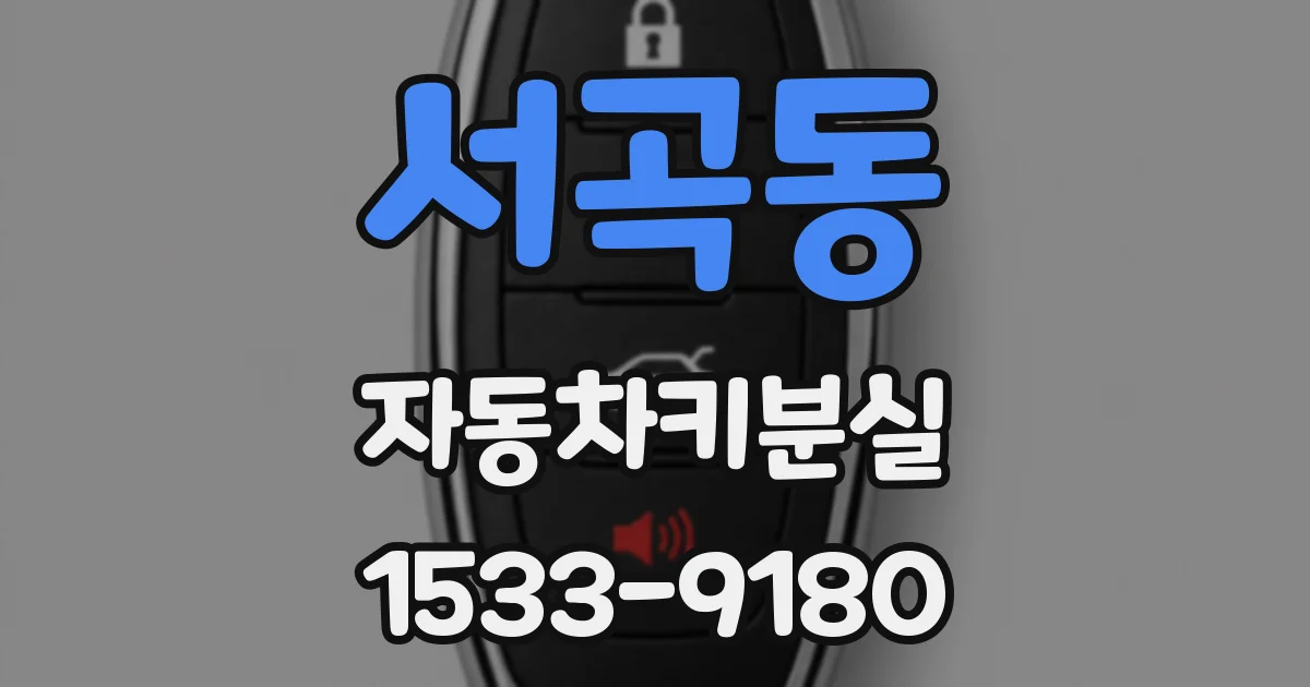 서곡동 자동차키분실
