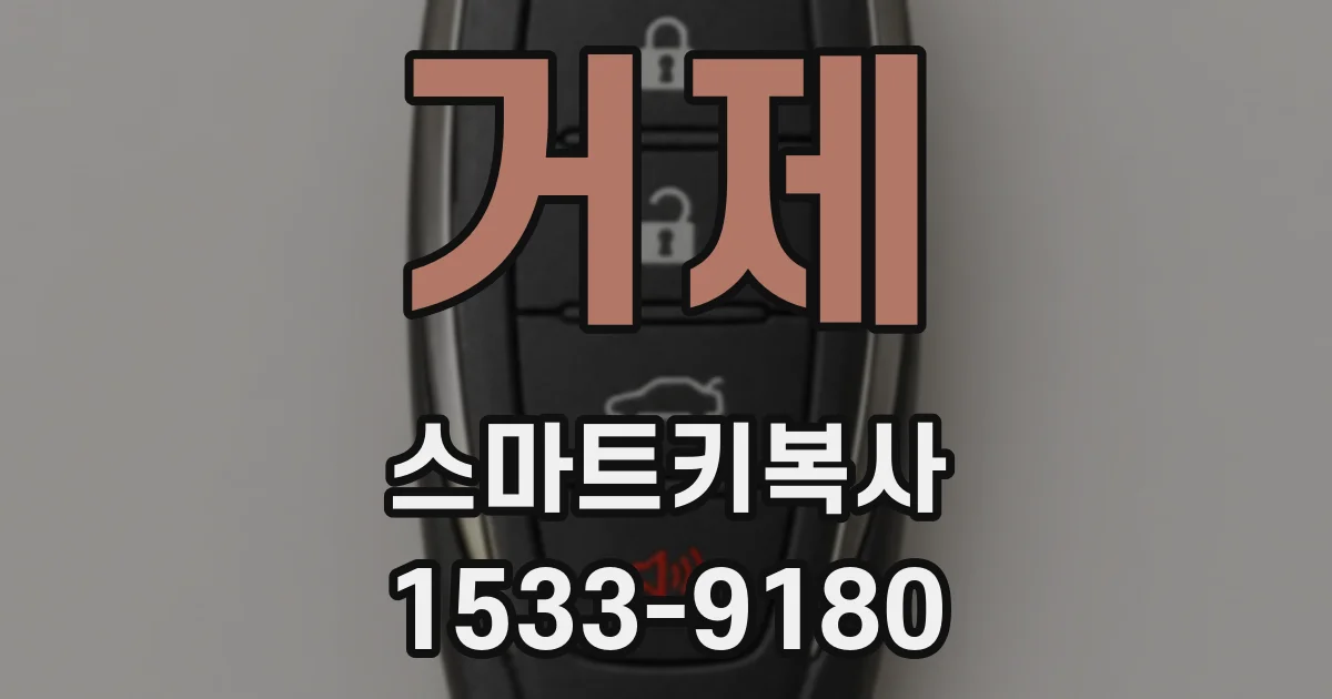 거제 스마트키복사