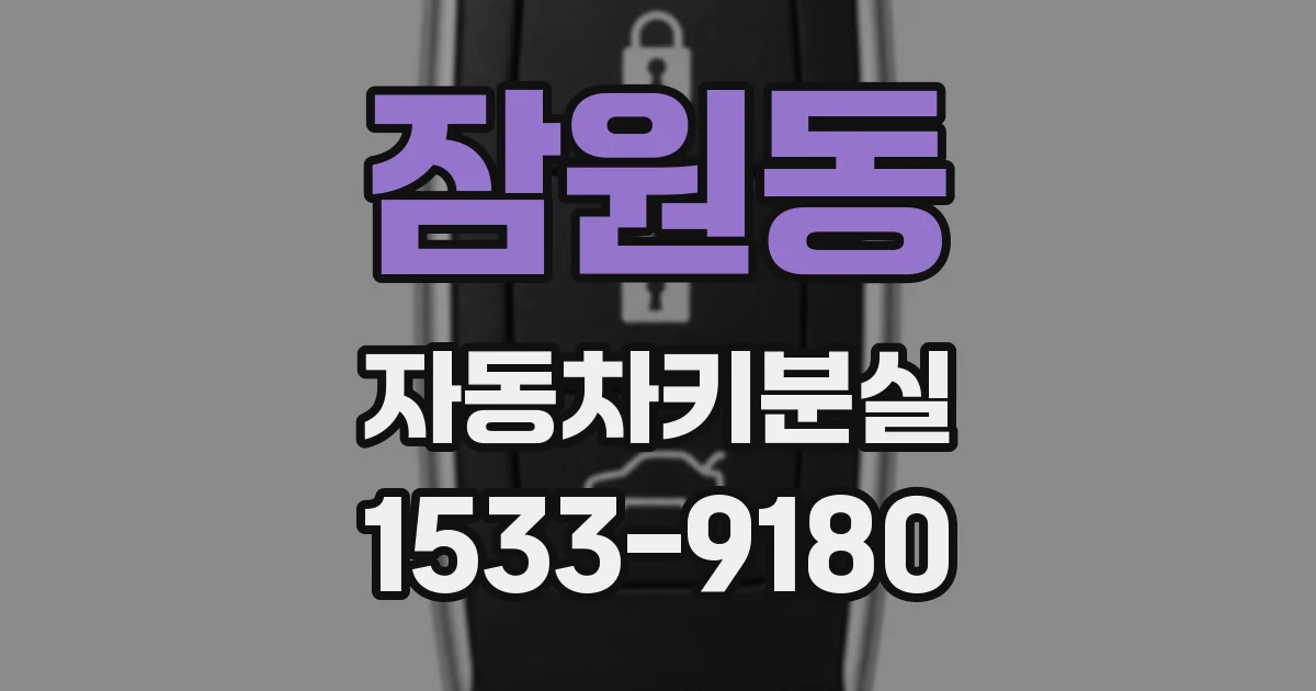 잠원동 자동차키분실