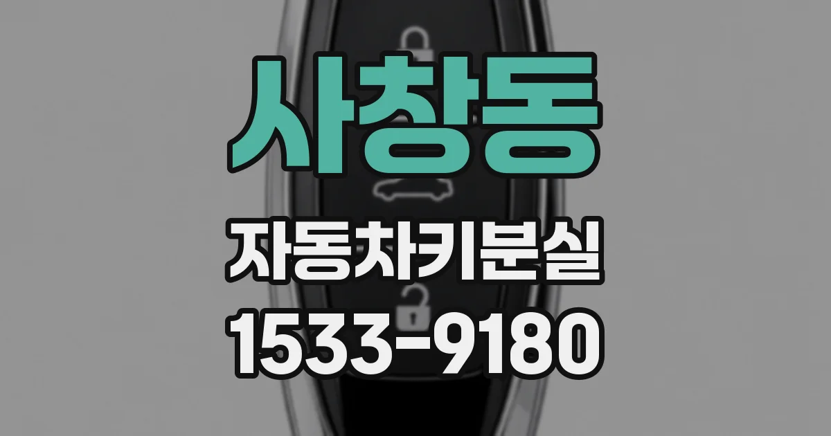 사창동 자동차키분실
