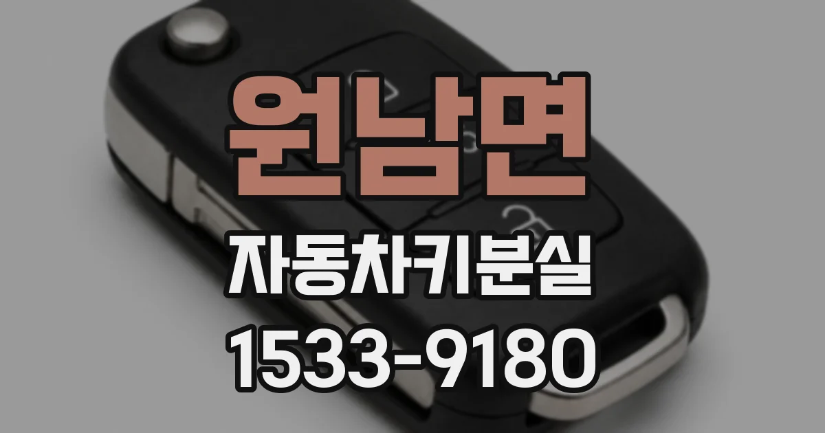 원남면 자동차키분실