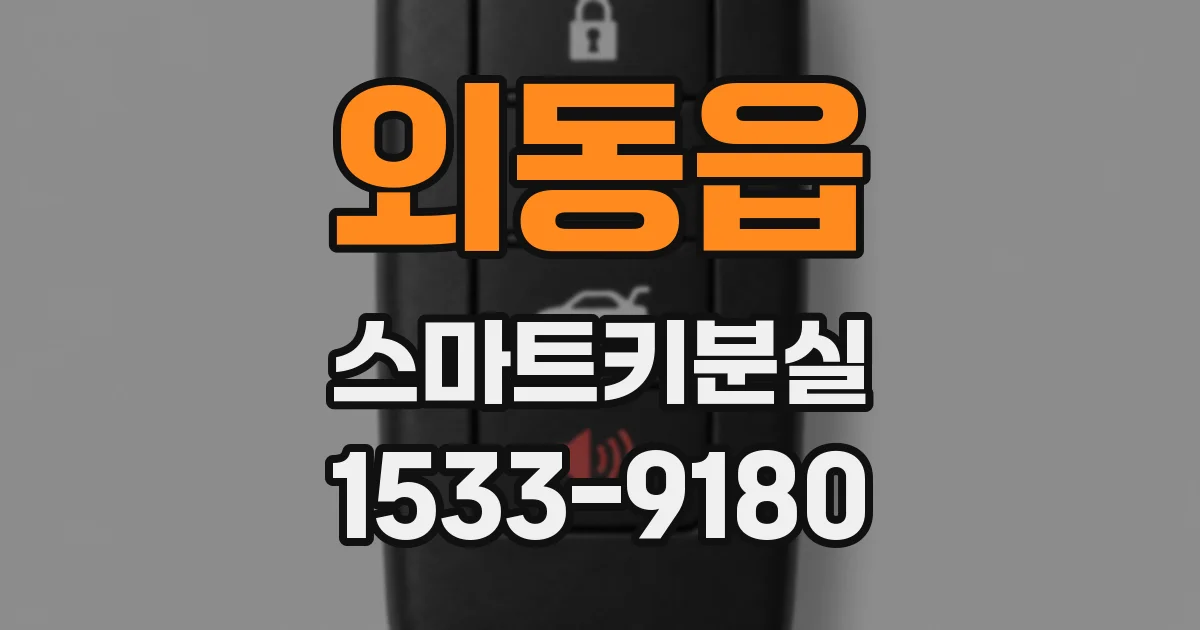 외동읍 스마트키분실