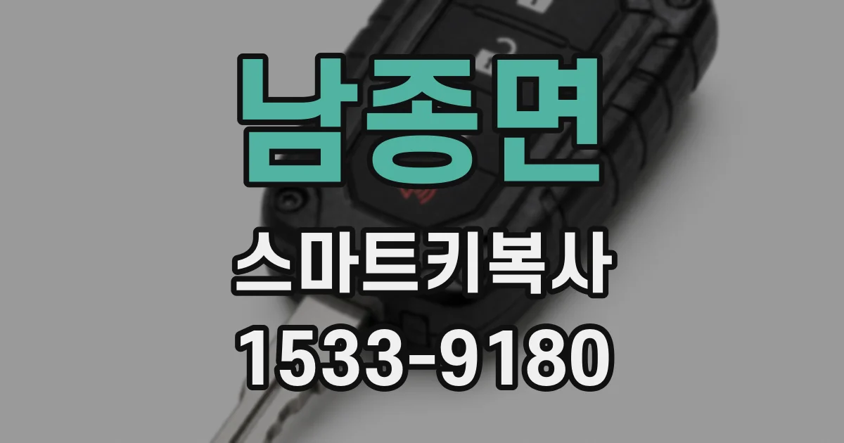 남종면 스마트키복사