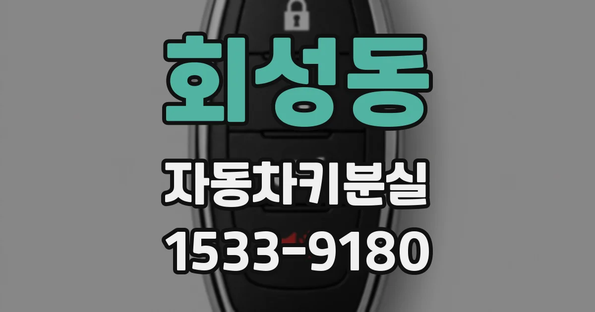 회성동 자동차키분실