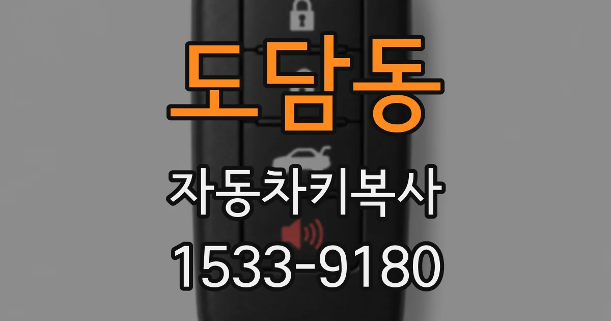 도담동 자동차키복사