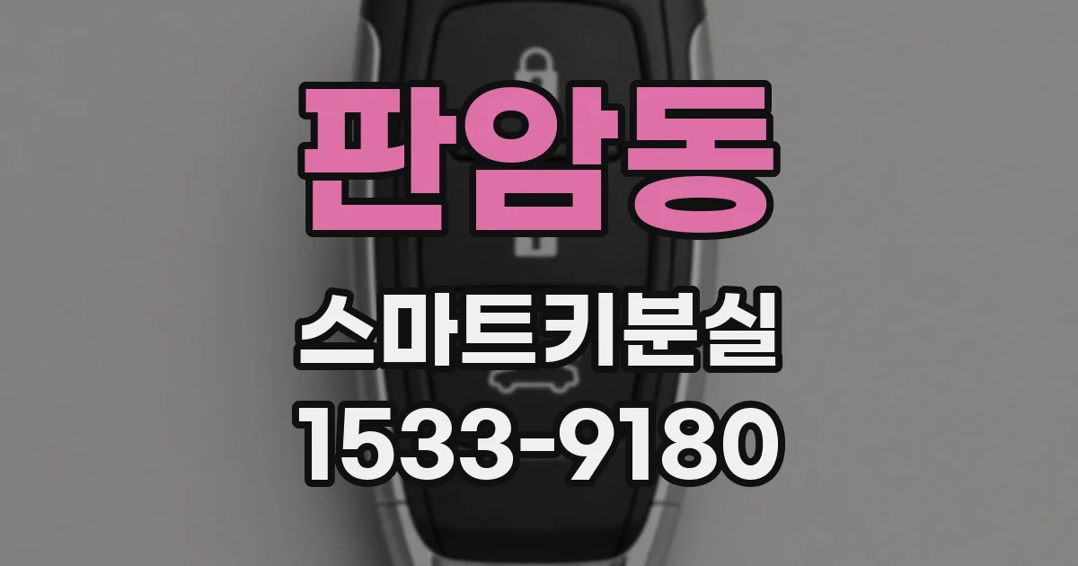 판암동 스마트키분실