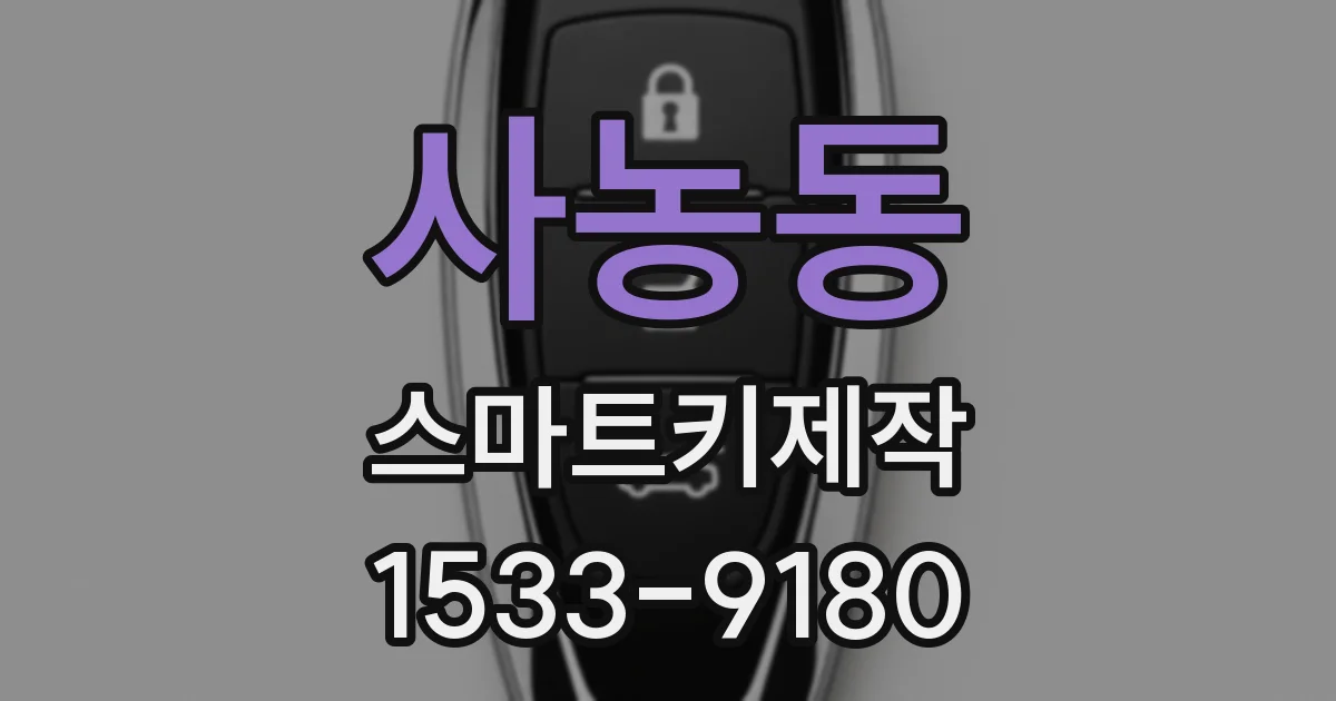 사농동 스마트키제작