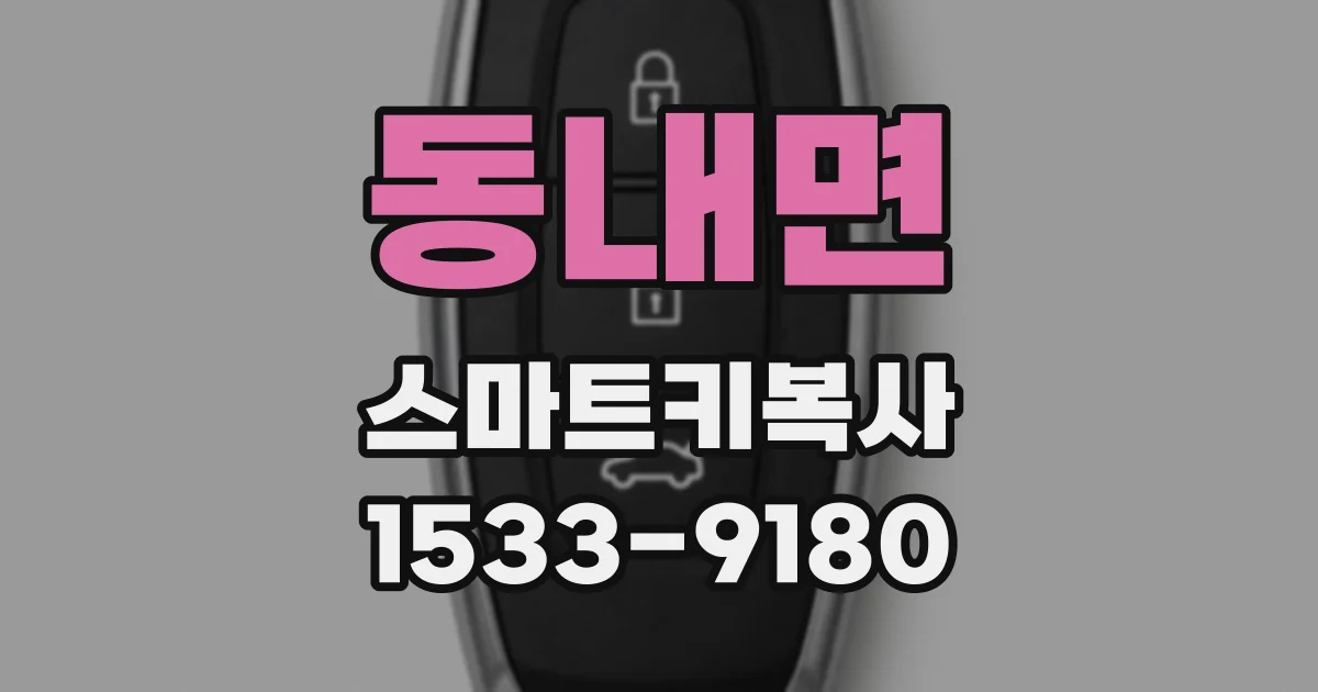 동내면 스마트키복사