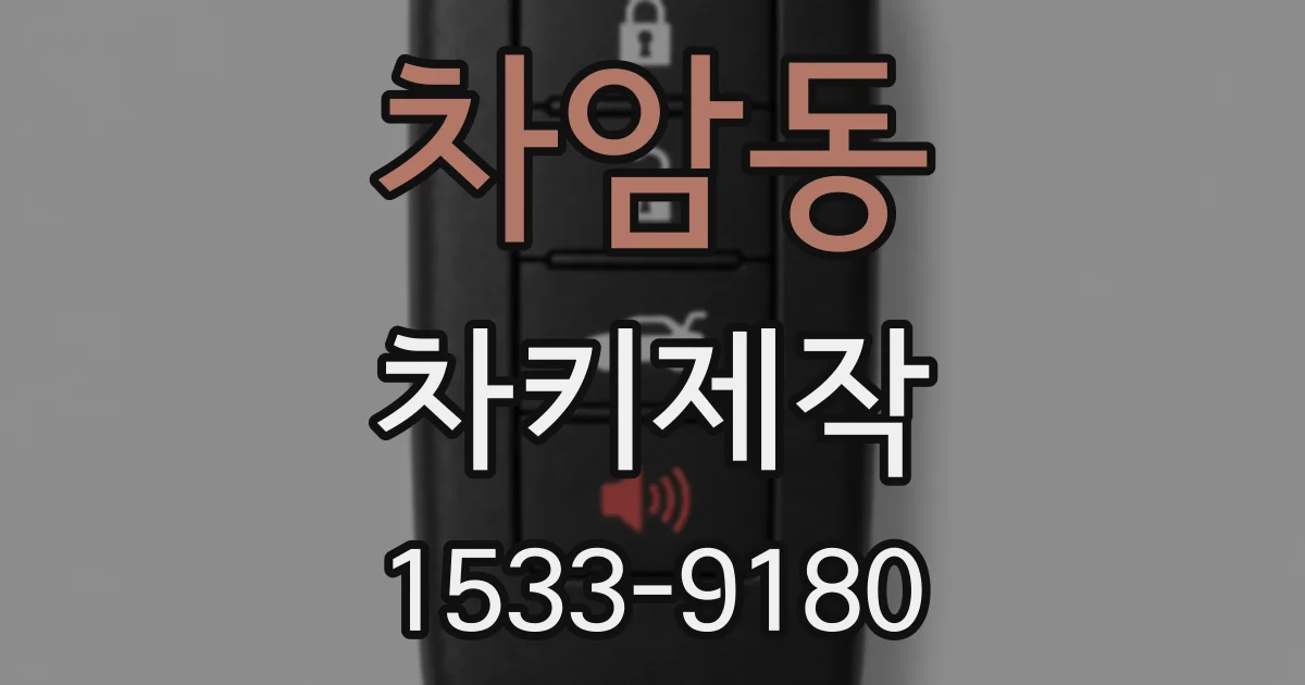 차암동 차키제작