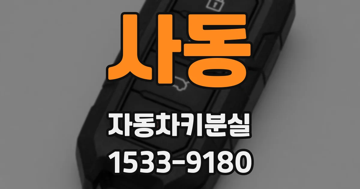 사동 자동차키분실