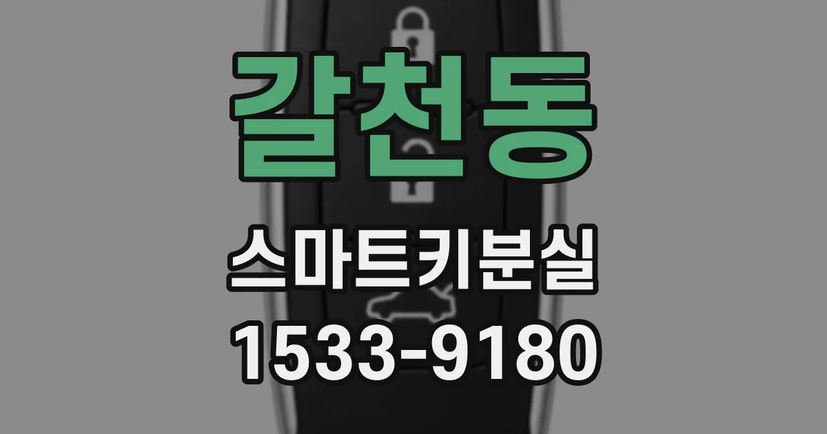 갈천동 스마트키분실