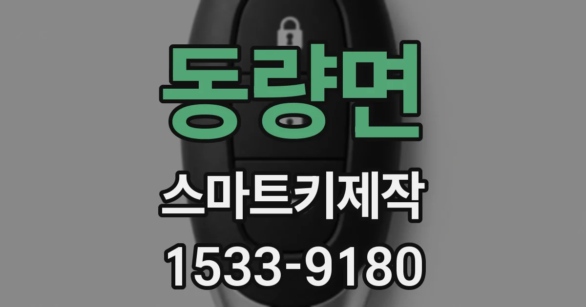 동량면 스마트키제작