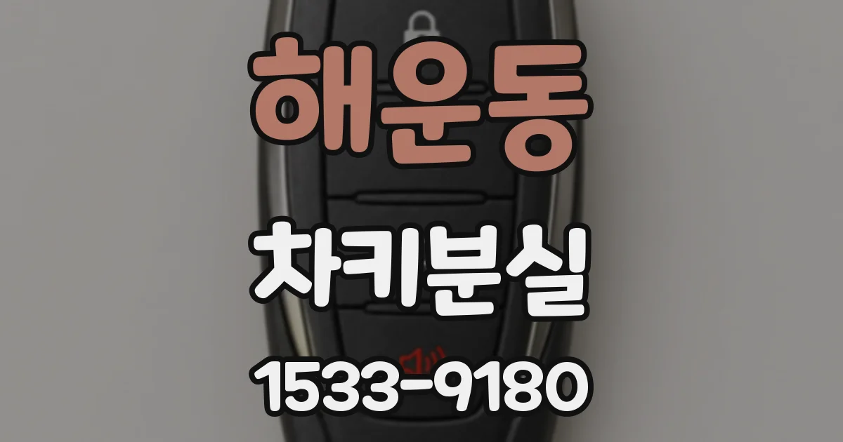해운동 차키분실