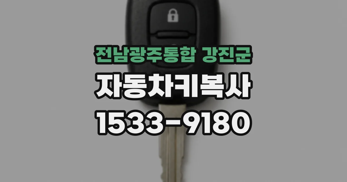 전남광주통합 강진군 자동차키복사