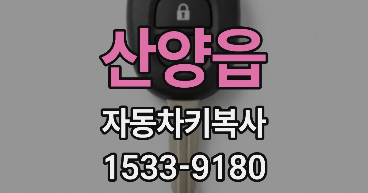산양읍 자동차키복사