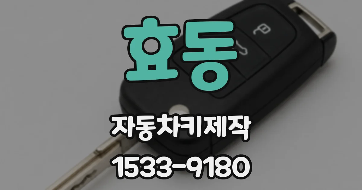 효동 자동차키제작