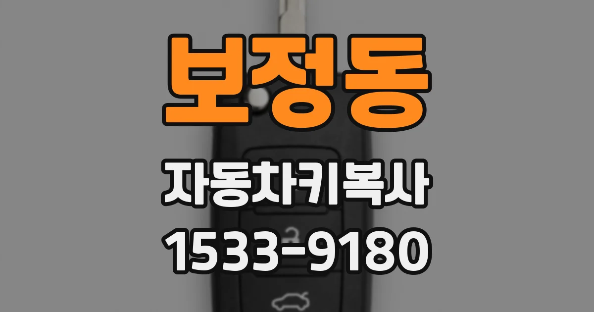 보정동 자동차키복사