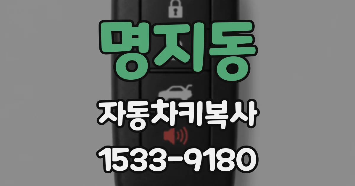 명지동 자동차키복사