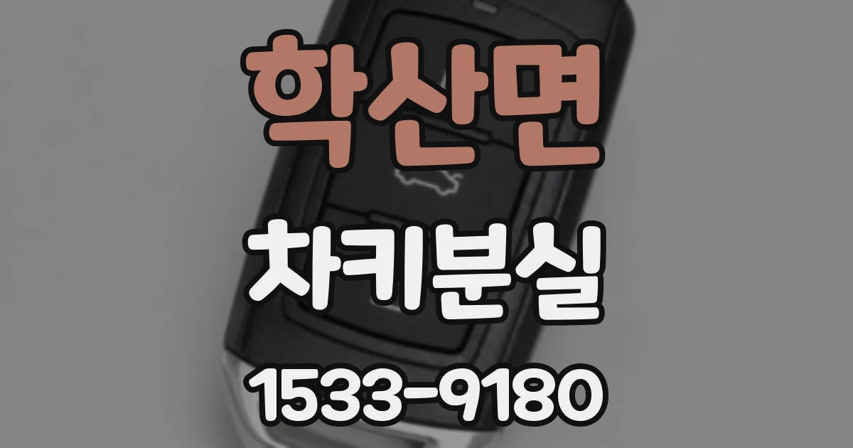 학산면 차키분실