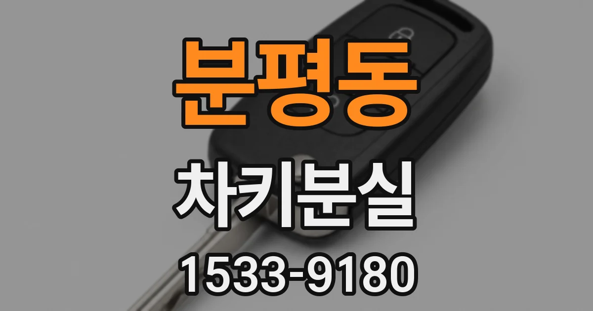 분평동 차키분실