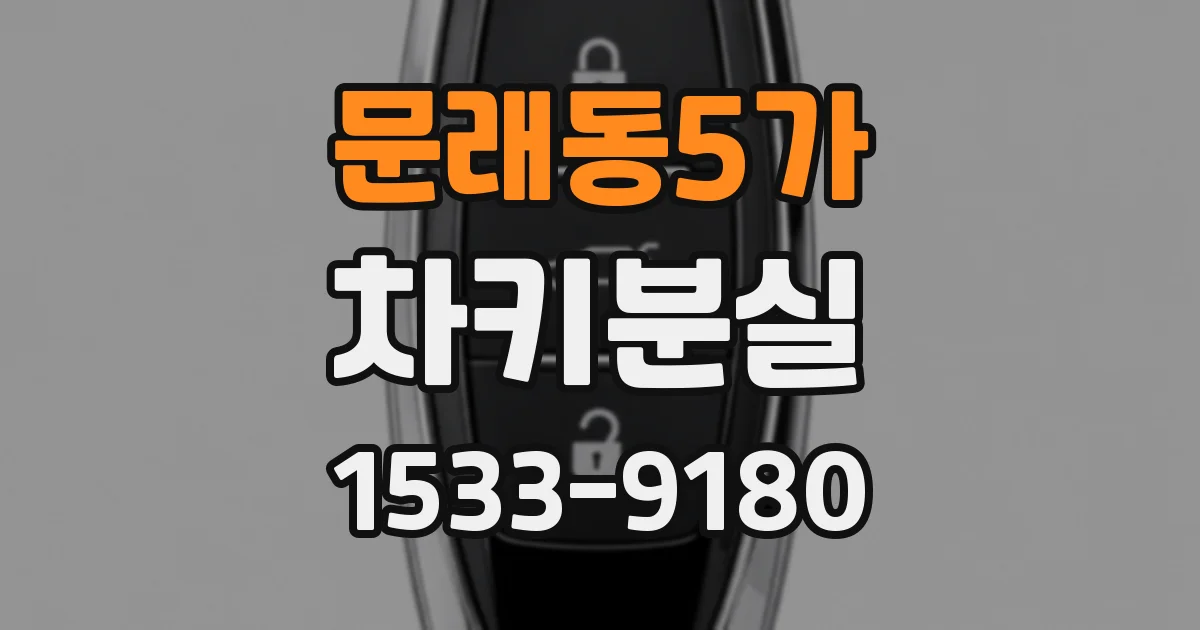 문래동5가 차키분실