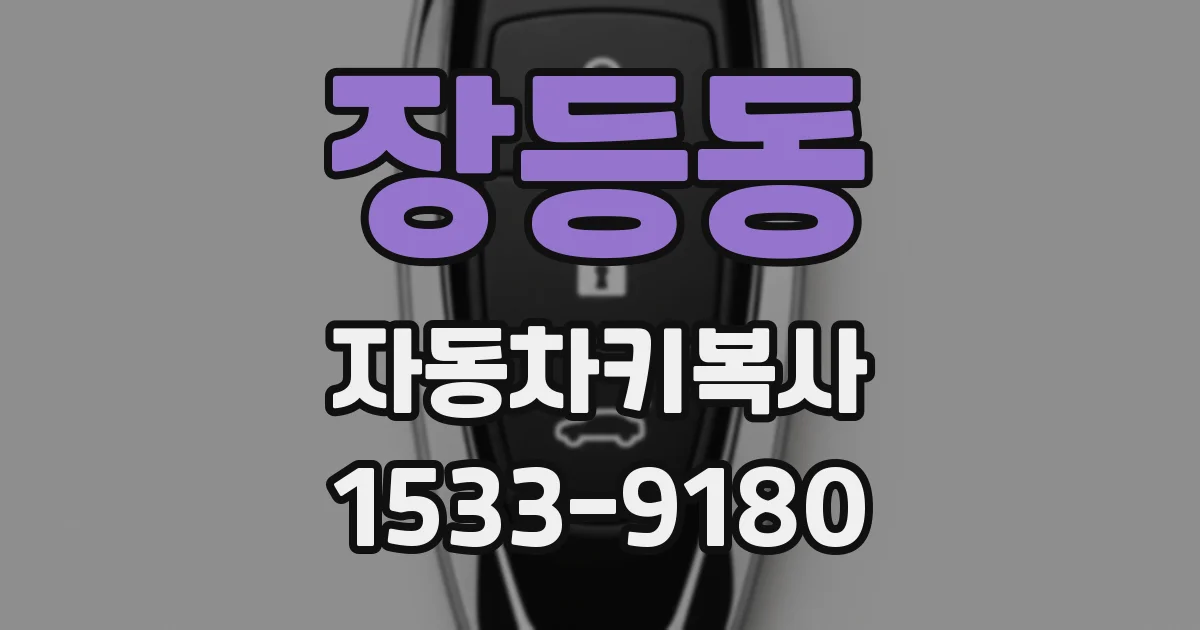 장등동 자동차키복사