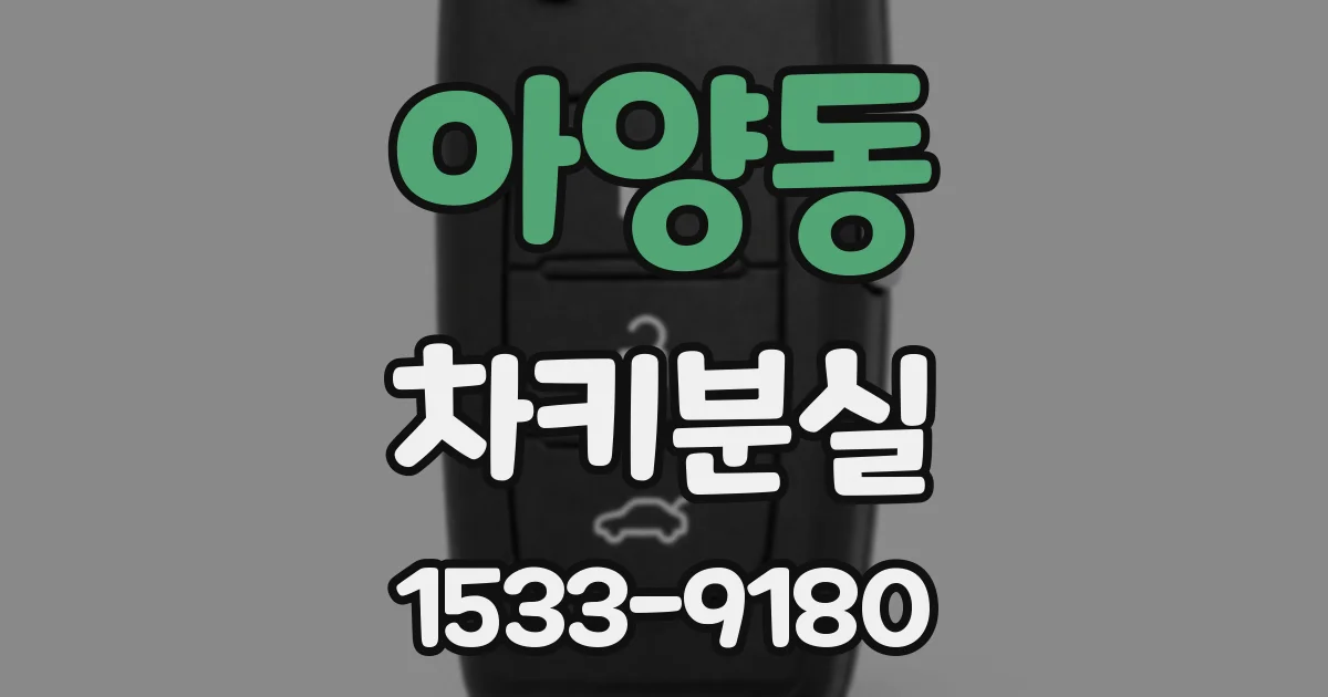 아양동 차키분실