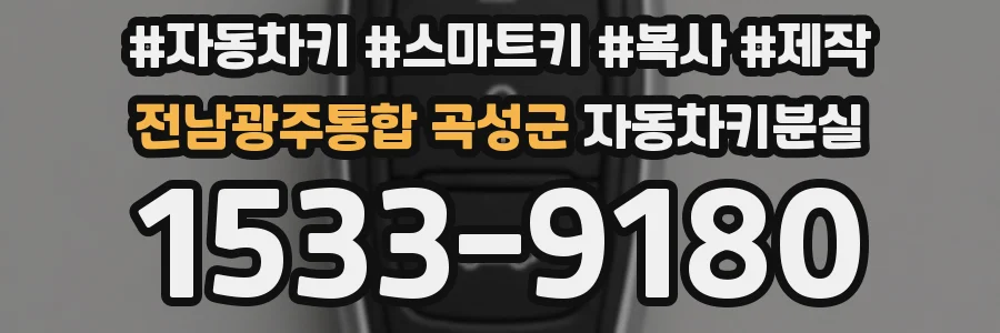 전남광주통합 곡성군 자동차키분실