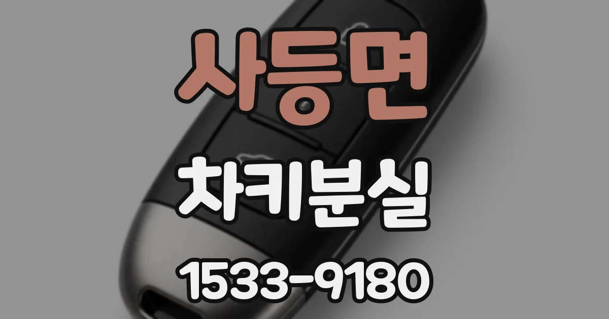 사등면 차키분실