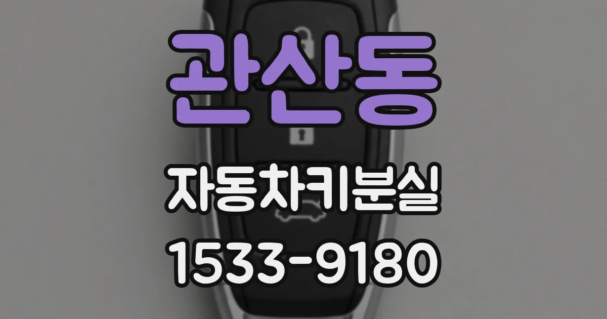 관산동 자동차키분실