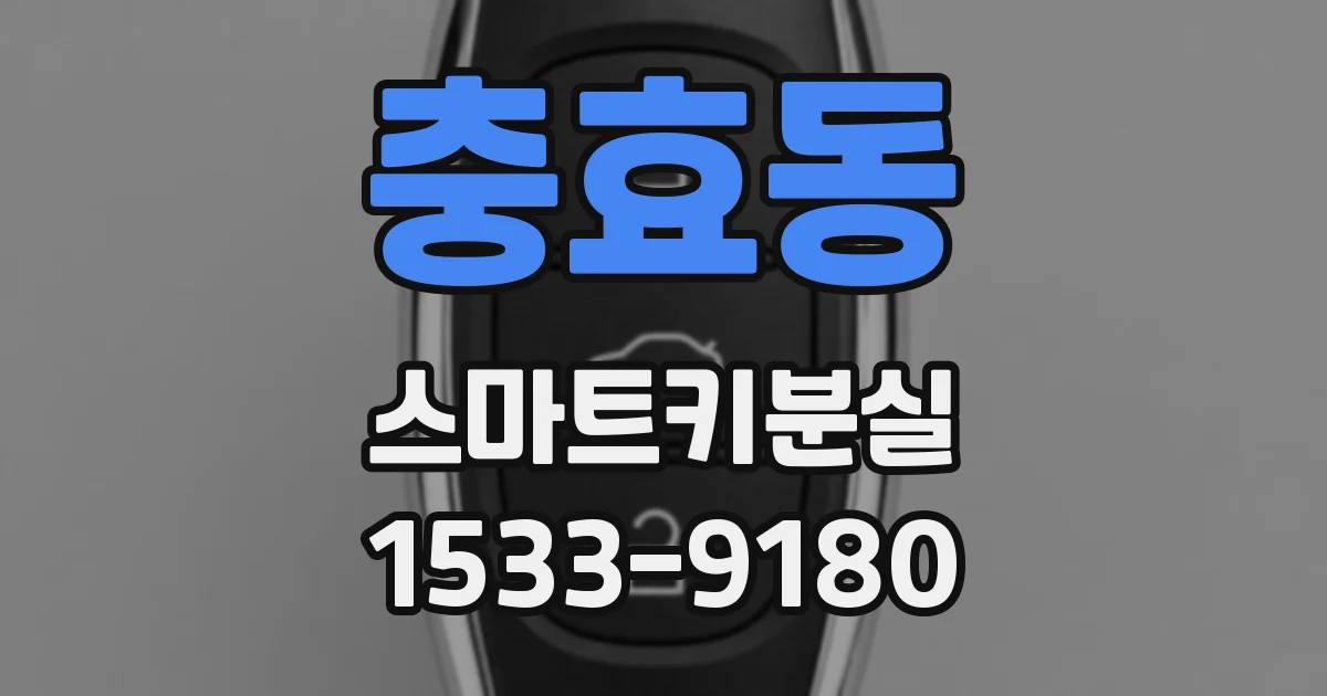 충효동 스마트키분실