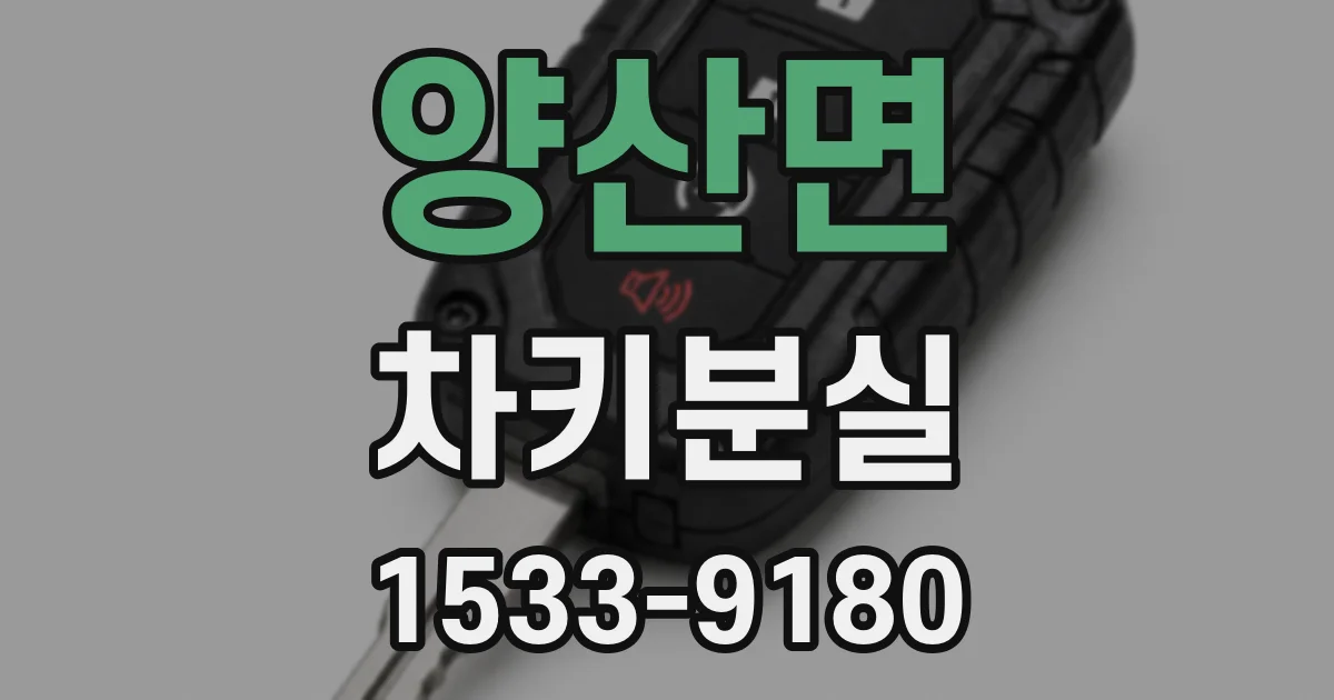 양산면 차키분실